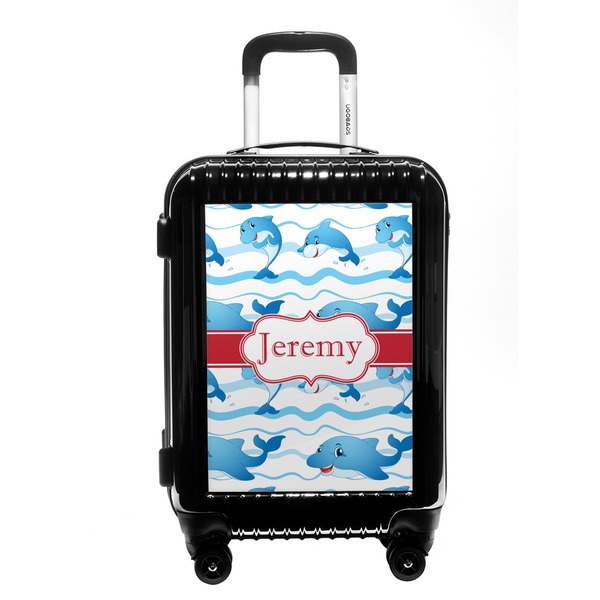 Custom Dolphins Carry On Hard Shell Suitcase (Personalized)