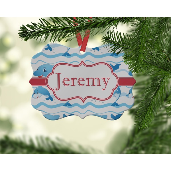 Dolphins Christmas Ornament (On Tree)