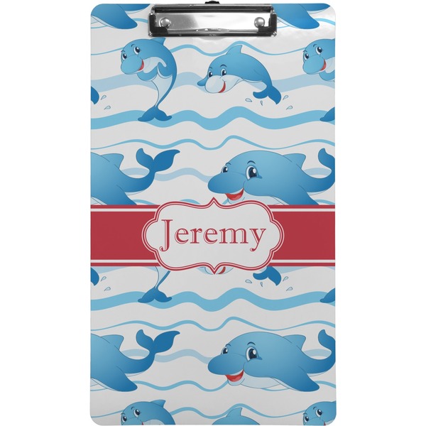 Custom Dolphins Clipboard (Legal Size) (Personalized)