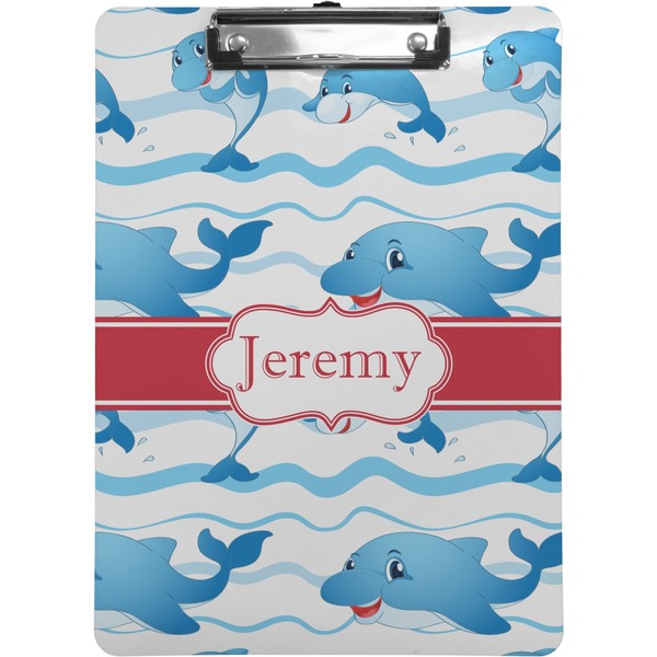 Custom Dolphins Clipboard (Letter Size) (Personalized)