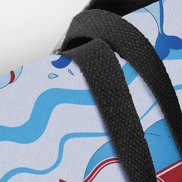 Dolphins Closeup of Tote w/Black Handles