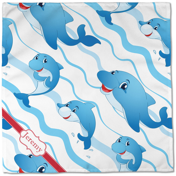 Dolphins Cloth Napkins - Personalized Dinner (Full Open)