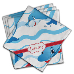 Dolphins Cloth Napkins (Set of 4) (Personalized)