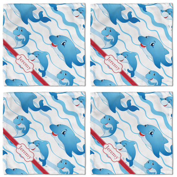 Dolphins Cloth Napkins - Personalized Lunch (APPROVAL) Set of 4