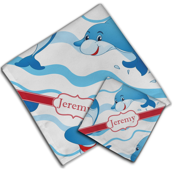 Dolphins Cloth Napkins - Personalized Lunch & Dinner (PARENT MAIN)