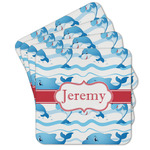 Dolphins Cork Coaster - Set of 4 w/ Name or Text