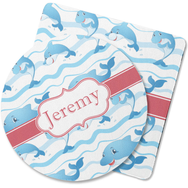 Custom Dolphins Rubber Backed Coaster (Personalized)