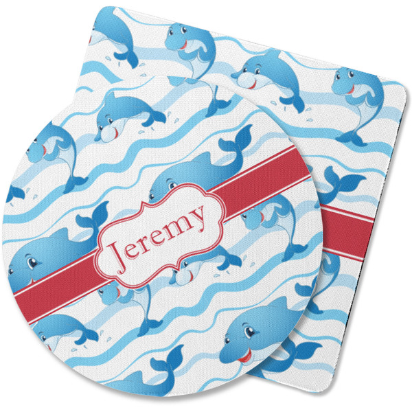 Custom Dolphins Rubber Backed Coaster (Personalized)