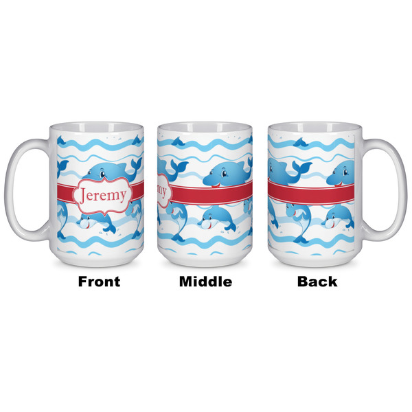 Dolphins Coffee Mug - 15 oz - White APPROVAL