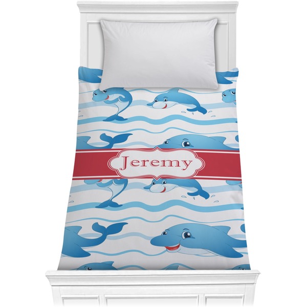 Custom Dolphins Comforter - Twin (Personalized)