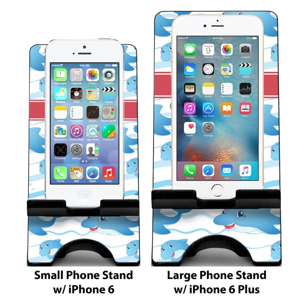 Dolphins Compare Phone Stand Sizes - with iPhones