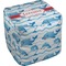 Dolphins Cube Poof Ottoman (Top)