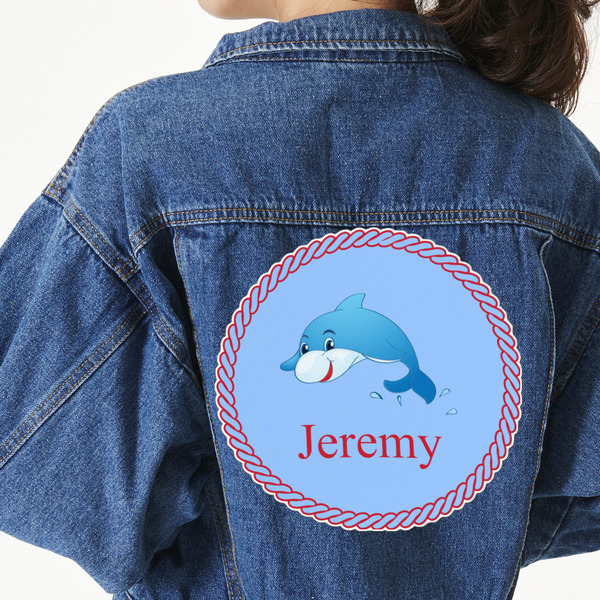 Custom Dolphins Twill Iron On Patch - Custom Shape - 3XL (Personalized)