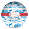 Dolphins Microwave Safe Plastic Plate - Composite Polymer (Personalized)