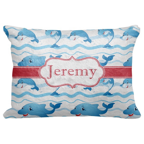 Custom Dolphins Decorative Baby Pillowcase - 16"x12" (Personalized)