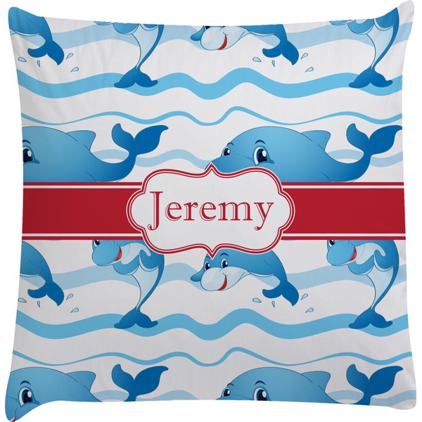 Custom Dolphins Decorative Pillow Case (Personalized)