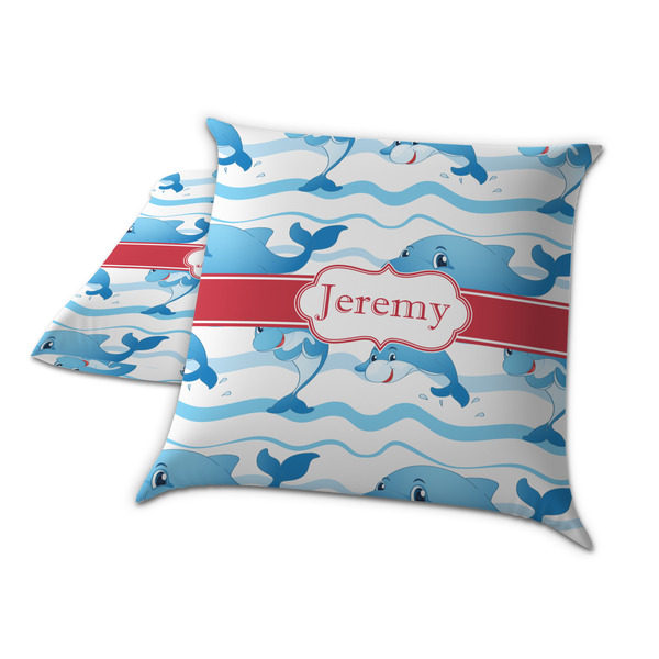 Dolphins Decorative Pillow Case - TWO