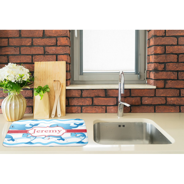 Dolphins Dish Drying Mat - LIFESTYLE 2
