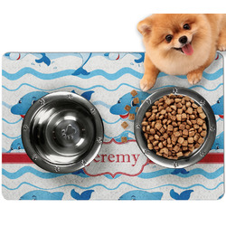 Dolphins Dog Food Mat - Small w/ Name or Text