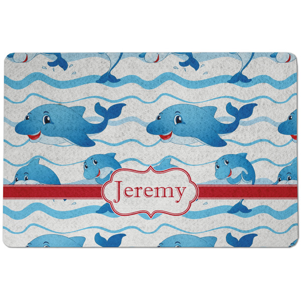 Custom Dolphins Dog Food Mat w/ Name or Text