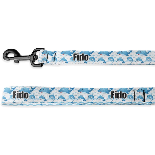 Custom Dolphins Deluxe Dog Leash (Personalized)