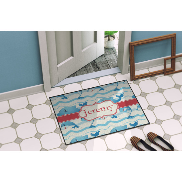 Dolphins Door Mat Lifestyle