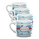 Dolphins Double Shot Espresso Cups - Set of 4 (Personalized)