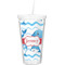 Dolphins Double Wall Tumbler with Straw (Personalized)