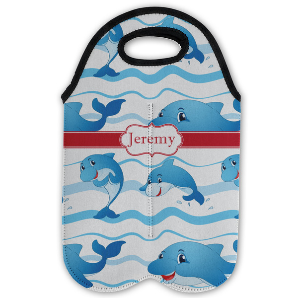 Dolphins Double Wine Tote - Flat (new)