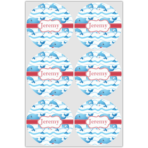 Dolphins Drink Topper - Large - Set of 6