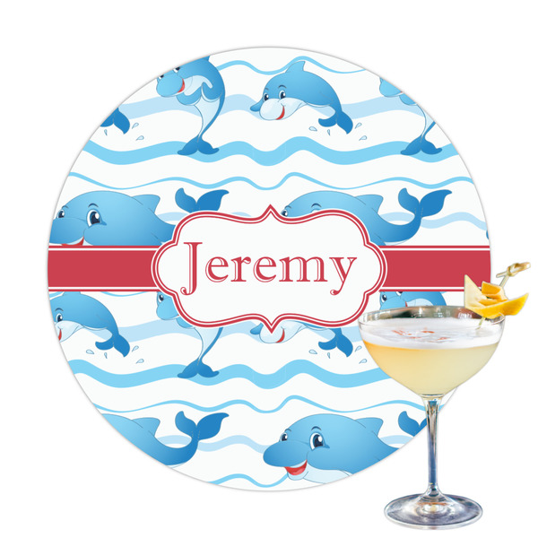 Custom Dolphins Printed Drink Topper (Personalized)