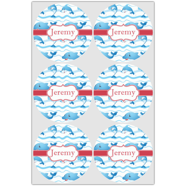 Dolphins Drink Topper - XLarge - Set of 6