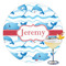 Dolphins Printed Drink Topper - 3.5" (Personalized)