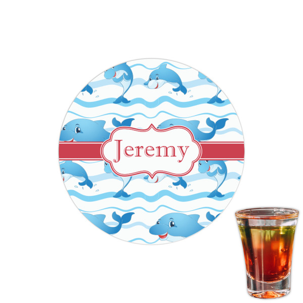 Custom Dolphins Printed Drink Topper - 1.5" (Personalized)