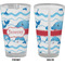Dolphins Pint Glass - Full Color - Front & Back Views