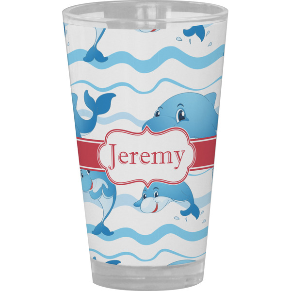 Custom Dolphins Pint Glass - Full Color (Personalized)