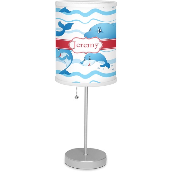 Custom Dolphins Lamp with Drum Shade (Personalized)