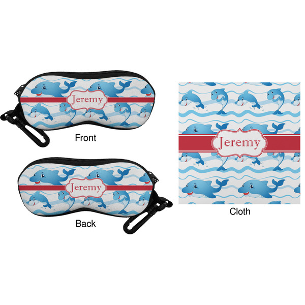 Dolphins Eyeglass Case & Cloth (Approval)