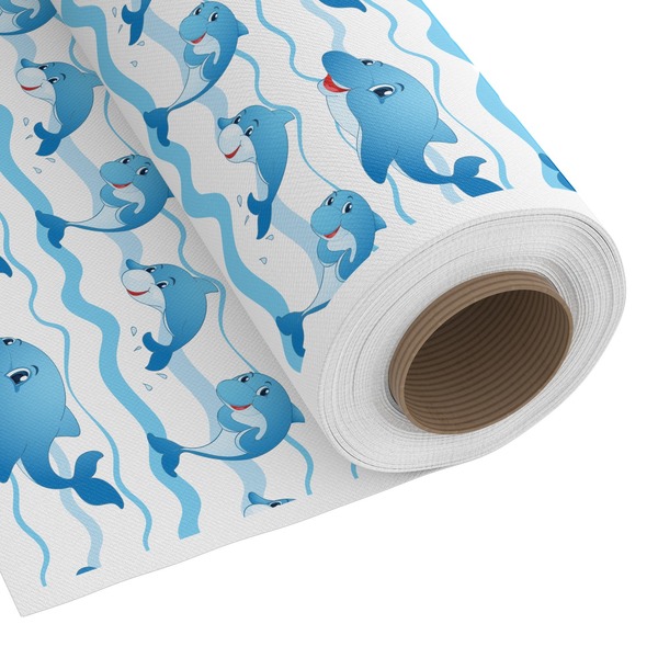 Custom Dolphins Fabric by the Yard - Spun Polyester Poplin