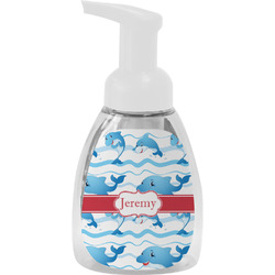 Dolphins Foam Soap Bottle - White (Personalized)