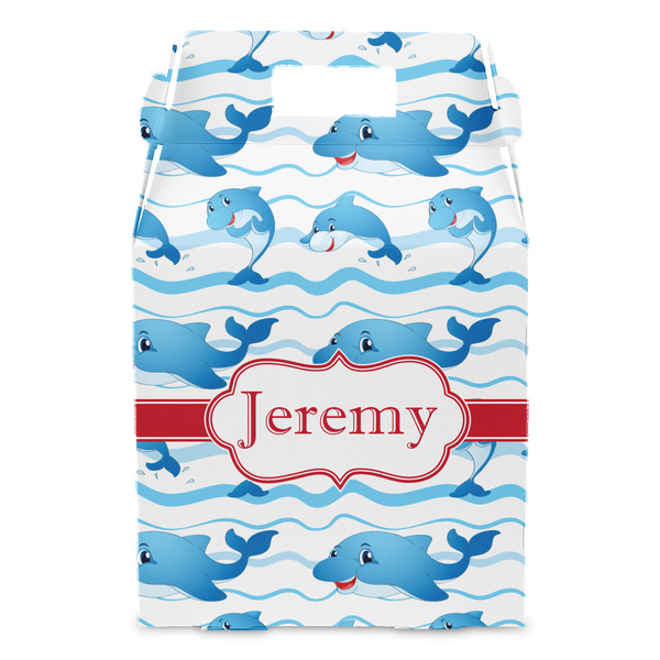 Dolphins Gable Favor Box - Front