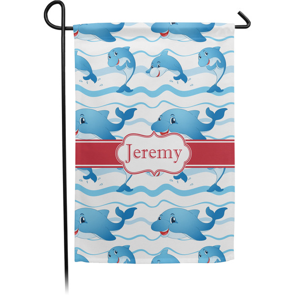 Custom Dolphins Small Garden Flag - Single Sided w/ Name or Text