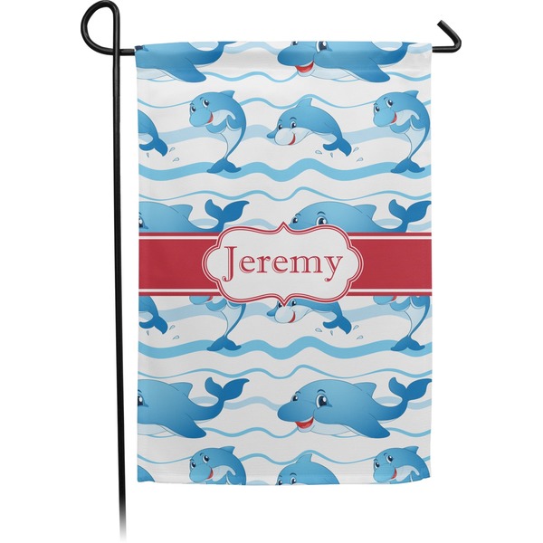 Custom Dolphins Small Garden Flag - Double Sided w/ Name or Text