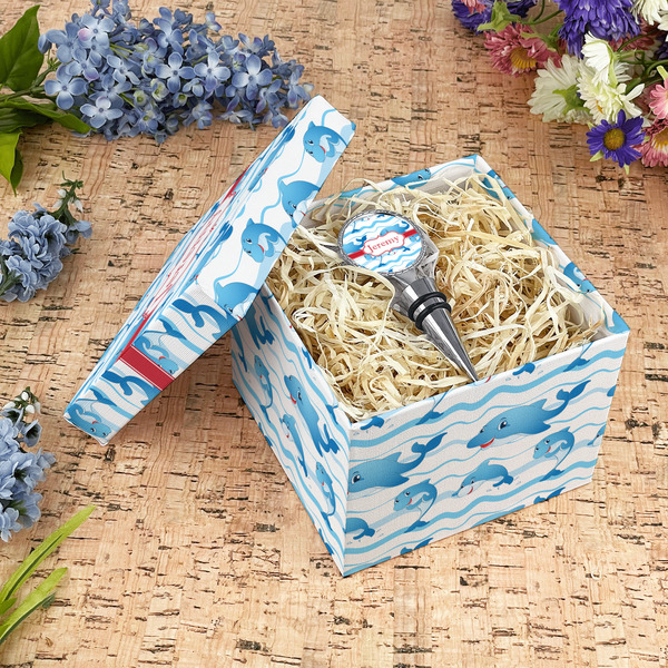 Dolphins Gift Boxes with Lid - Canvas Wrapped - Medium - In Context