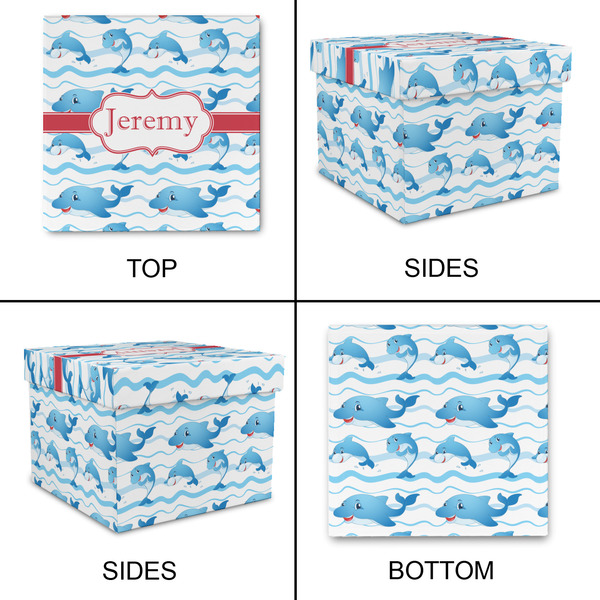 Dolphins Gift Boxes with Lid - Canvas Wrapped - X-Large - Approval