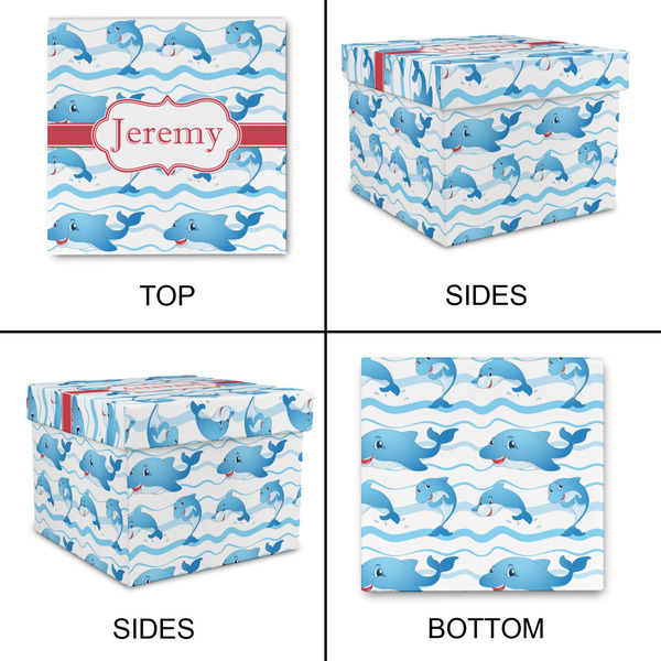 Dolphins Gift Boxes with Lid - Canvas Wrapped - XX-Large - Approval