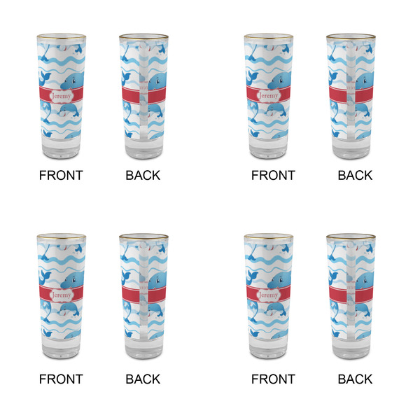 Dolphins Glass Shot Glass - 2 oz - Set of 4 - APPROVAL