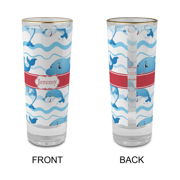 Dolphins Glass Shot Glass - 2 oz - Single - APPROVAL