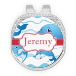 Dolphins Golf Ball Marker - Hat Clip - Silver