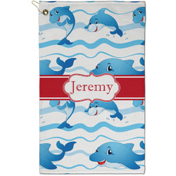 Dolphins Golf Towel - Poly-Cotton Blend - Small w/ Name or Text